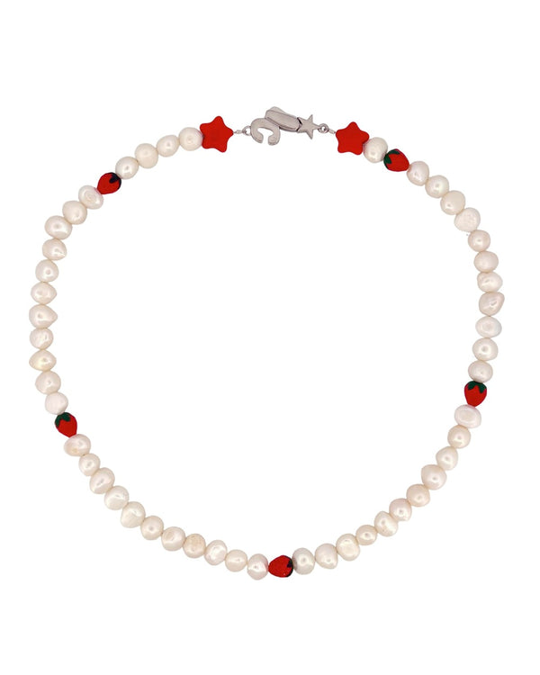 the strawberry necklace