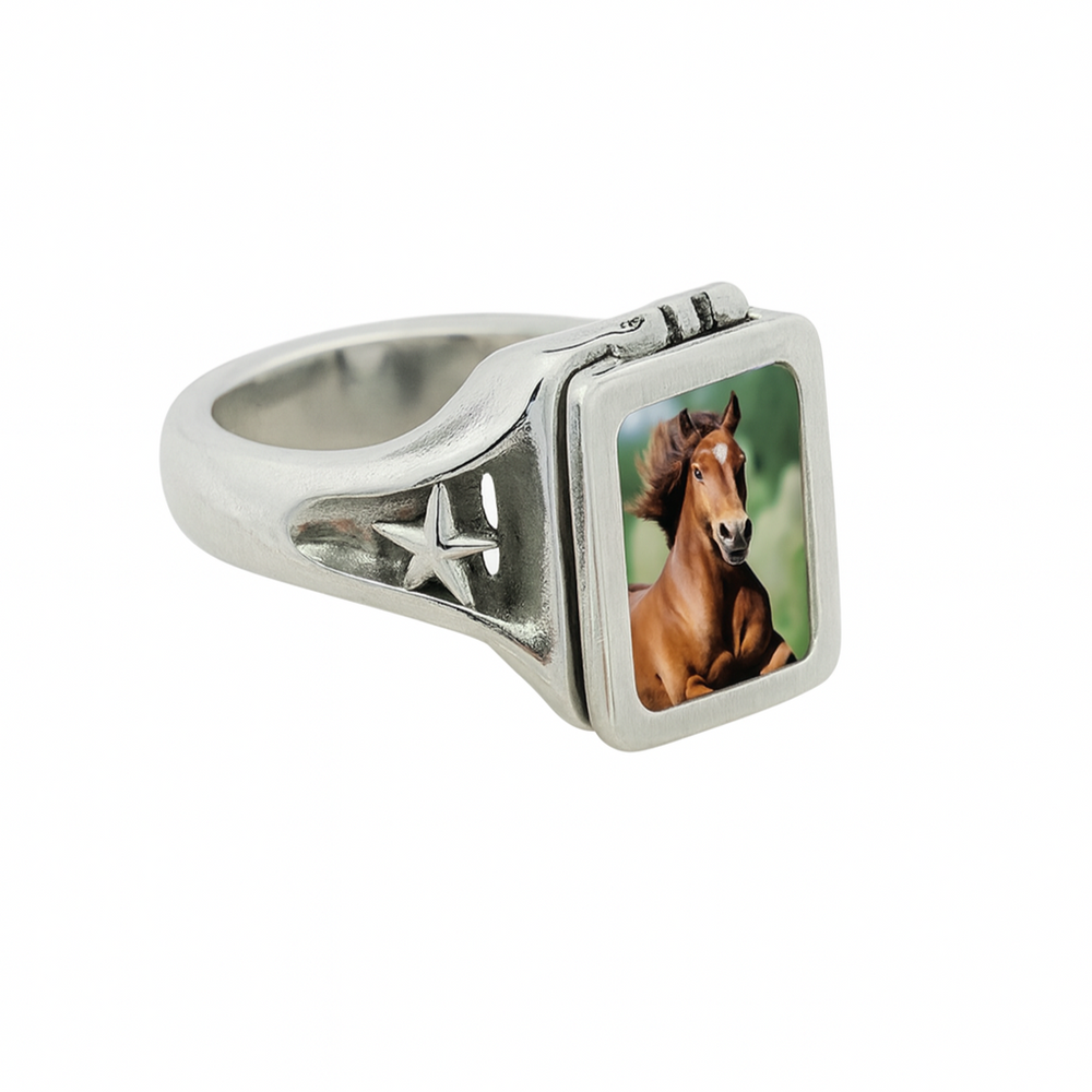 custom photo pendant ring
