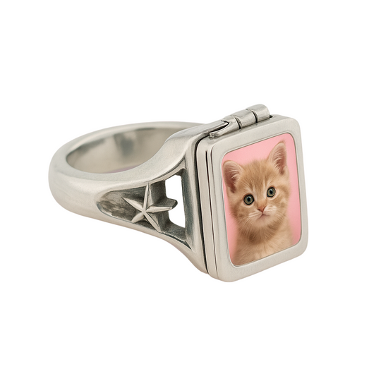 custom photo pendant ring