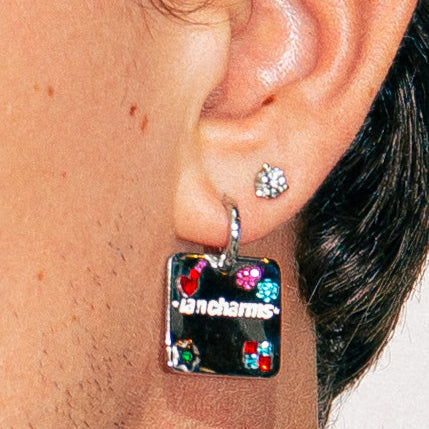 rhinestoned and alone single earring/pendant