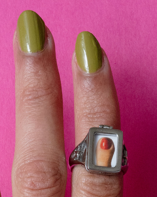 custom photo locket ring