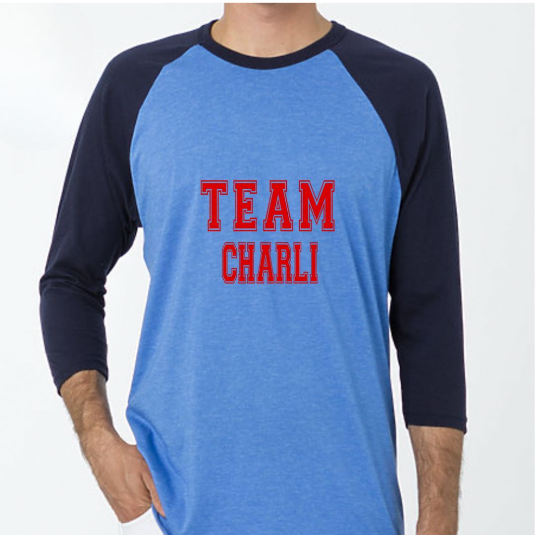 SWEAT blue team charli 3/4 tee