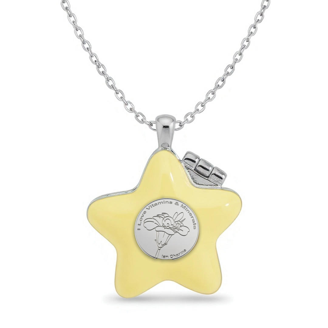 i love vitamins and minerals pill pendant