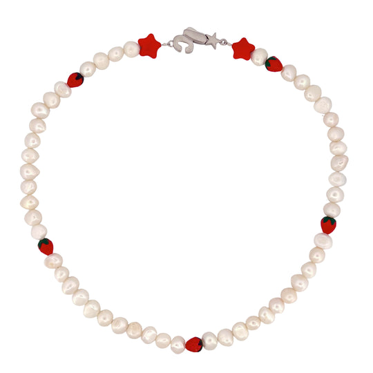 the strawberry necklace