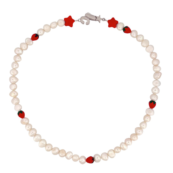 the strawberry necklace