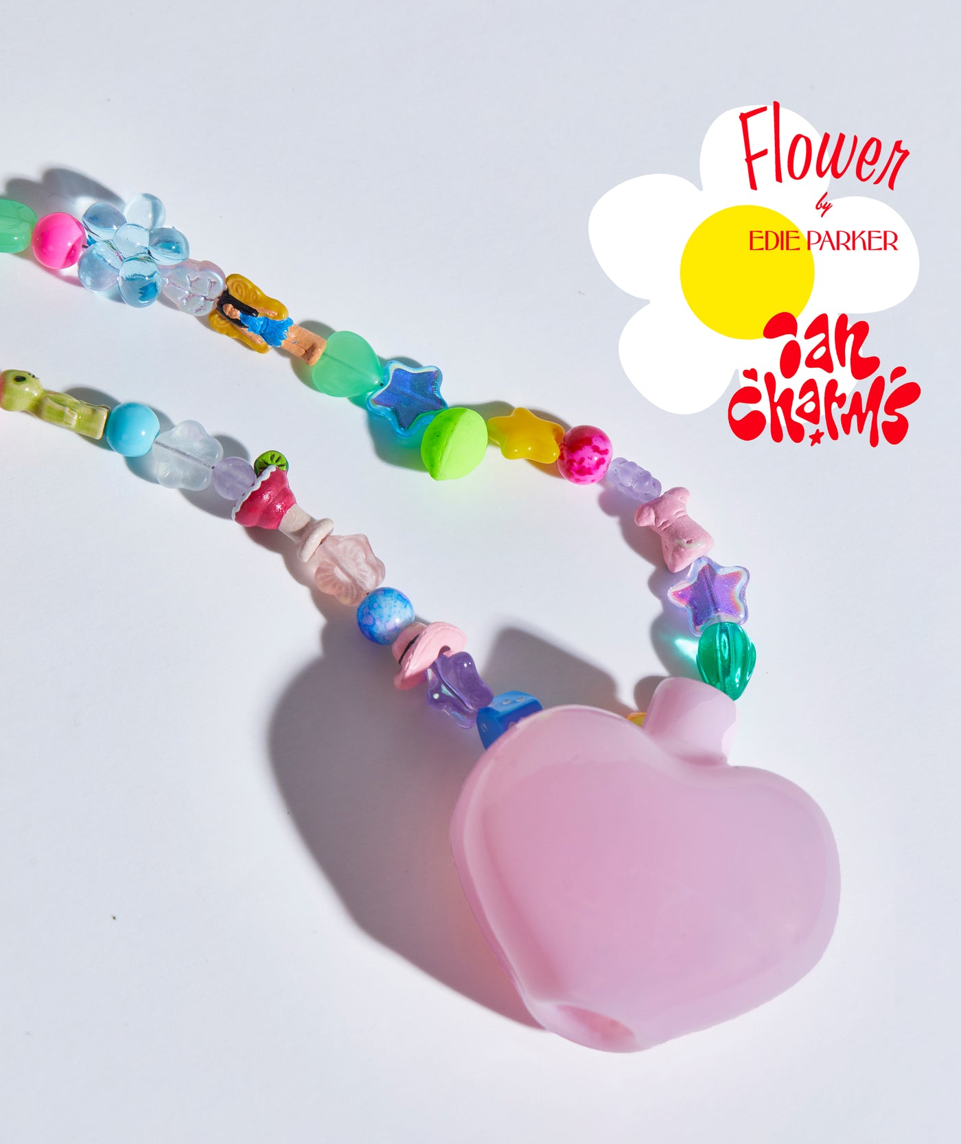 Ian Charms x Edie Parker Flower Heart One-hitter Necklace (green)